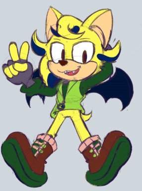 I don't think I've posted any colored art of Pinwheel so here is my idiot bat while I procrastinate on his ref