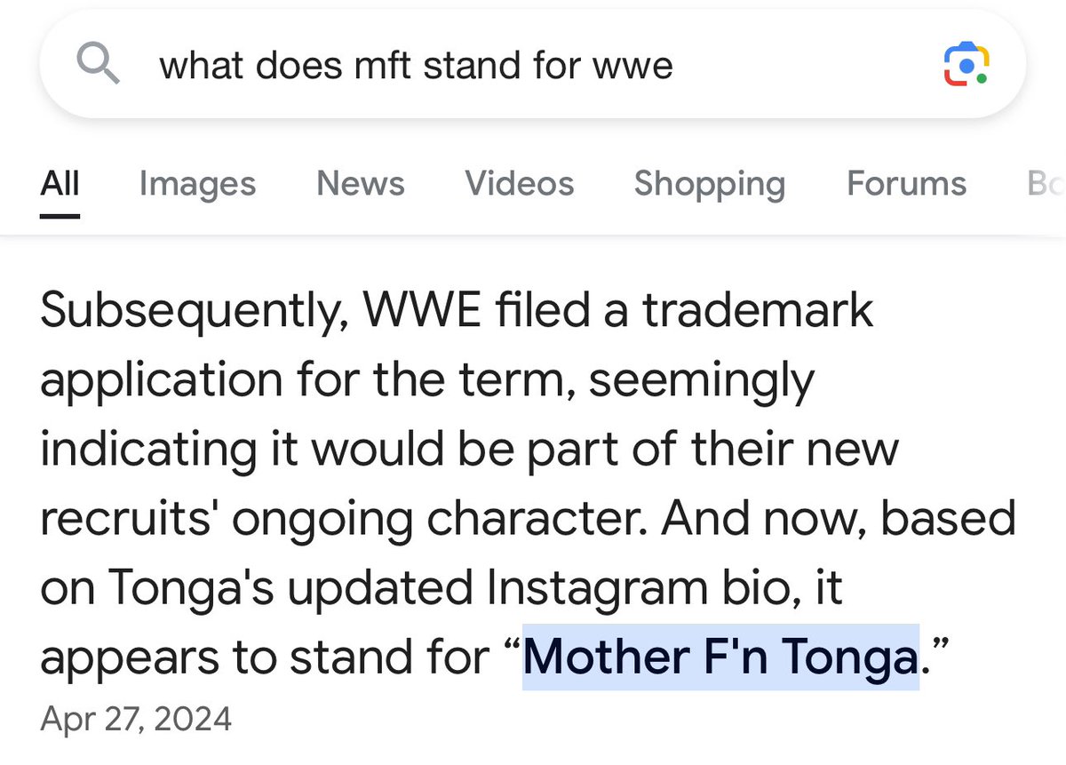 Yo…..when I said this at the #wwenxt #WWEDraft I was just playing……but google just told me DAMN IM GOOD 😂😂😂😂