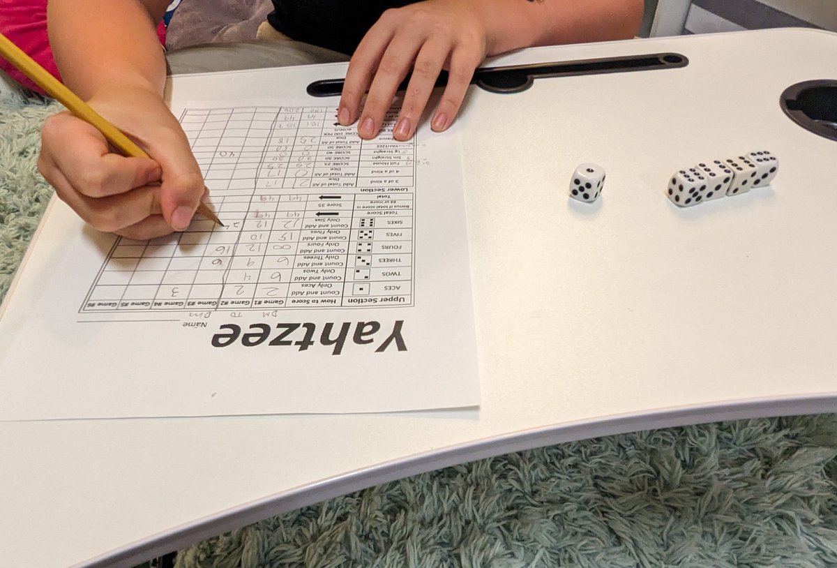 Yahtzee!! 🎲

Using games as a coping skill is so much fun...but it's even better when a student teaches you how to play! 🙃

#SchoolCounselor #CopingSkills #mentalhealth #socialemotionallearning #playtherapy