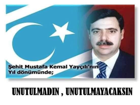 Unutulmayan lider.
14 Mayıs 2005
Türkmen Milletinin ve Irak Milli Türkmen Partisi lideri şehit Mustafa Kemal Yayçılı’nın Milli dava yolunda şehit edilmesinin yıl dönümünü saygıyla anmaktayız. Ruhun şad olsun liderimiz.