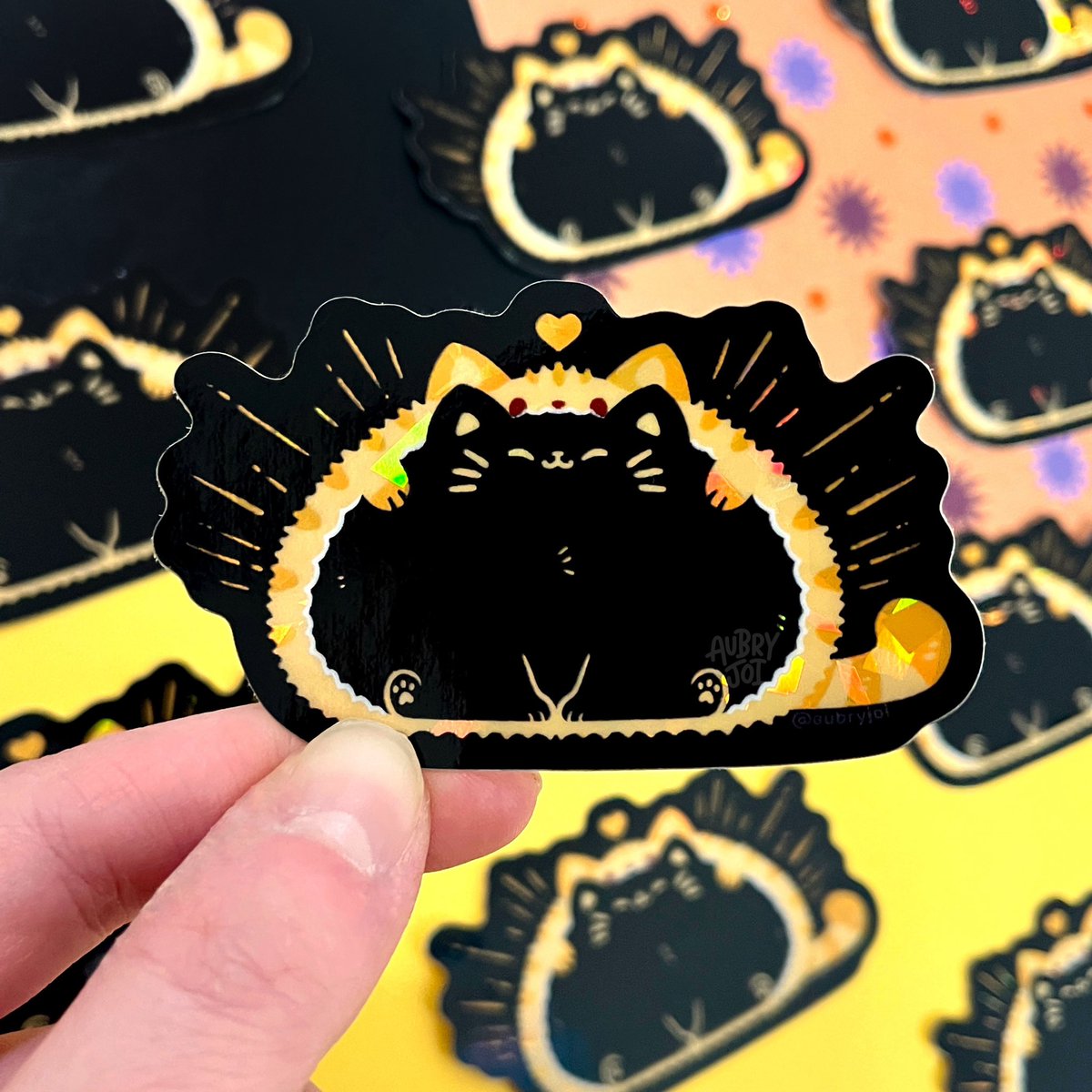 Eclipse kitty stickers 🌘