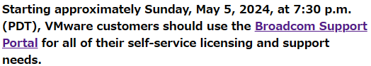 akkey_kashiwa's tweet image. VMwareがBroadcomに買収されてサポートサイトを強制的に変えたんならちゃんとvCenterからのリンクもリダイレクトしろと。このリンク踏んでも全然中身は丸コピーして置いただけみたいで古いリンクでまた元の画面に。
正規ライセンスもってる人の仕事滞らせるのやめてほしい。

#Broadcom #VMware #VMRC