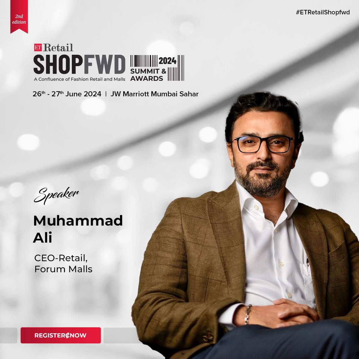 We're delighted to announce Muhammad Ali, CEO-Retail of @prestigegroup, as our speaker for #ETRetailShopFwd🌟 Know more- bit.ly/3U1BdMS #ETRetail #ShopfwdExpo #MallConfluenceExpo #FashionForward #FashionRetail #RetailTech #FutureOfRetail #Ecommerce