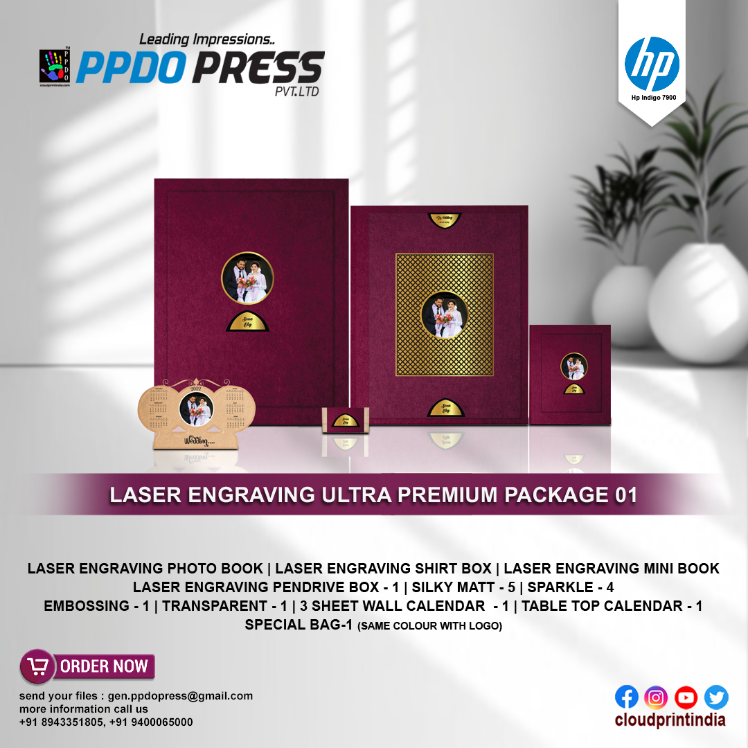 🔥 Introducing our LASER ENGRAVING ULTRA PREMIUM PACKAGE 01

📧 gen.ppdopress@gmail.com
📞 +91 89433 51805, +91 94000 65000
🌐 cloudprintindia.com

Stay updated by connecting with us at 📲 8943351809

#LaserEngraving #PremiumPackage #PersonalizedGifts #MemoriesInDetail