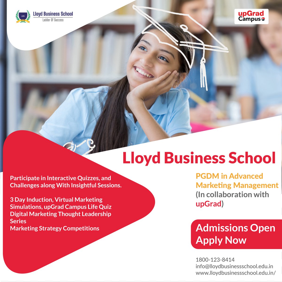 Lloyd Business School is proud to announce PGDM Specialisation in Advanced Marketing Management - a 2 year course in association with upGrad. Enroll in course now for a career in the world of Marketing, Digital Marketing, Advertising and Promotion, SEO Specialist etc.
#SEOExpert