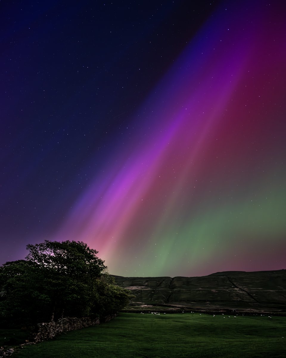 The dark skies over the @yorkshire_dales made it the perfect place to photograph the recent northern light show, & for exploring the night sky in general. For a few pics of the lights and notes on photographing them visit: richardwallsphotography.com/stories/422274… #YorkshireDales #NorthernLights