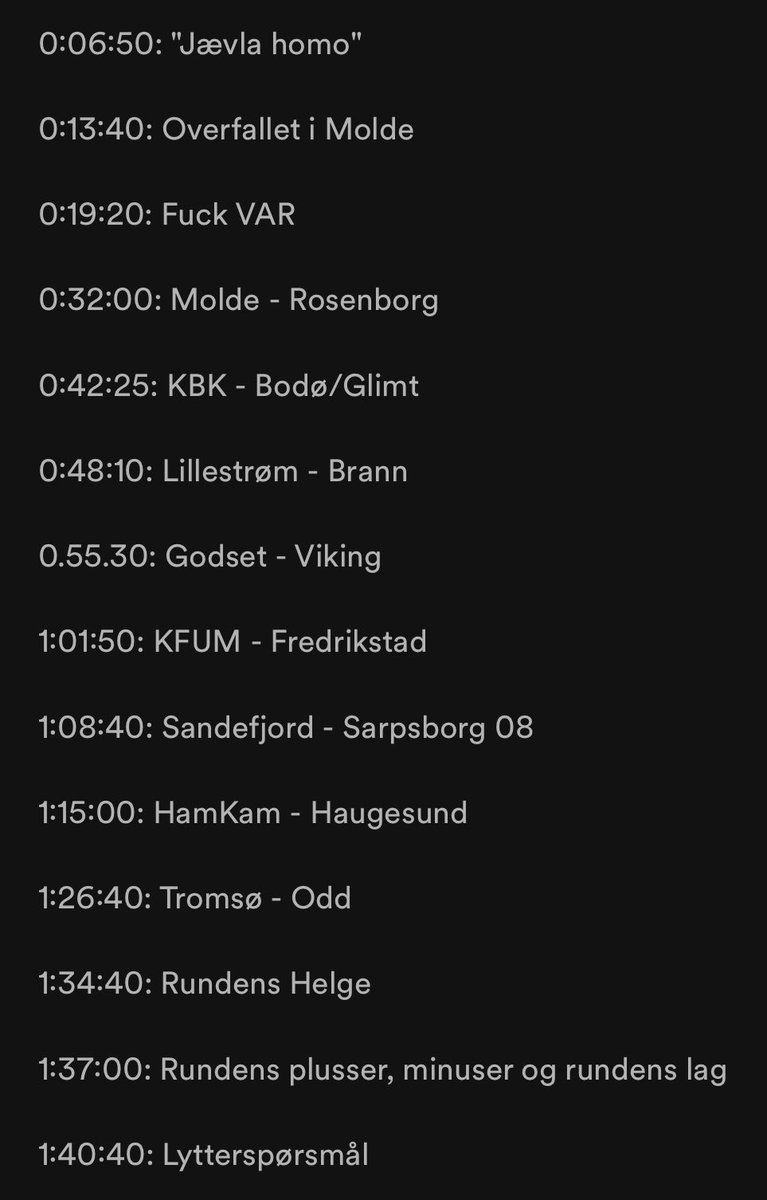 NY EPISODE🔥 •Jævla homo •Supporterbråk •Fuck VAR❌🧑‍🦯 •Moldes feighet •Patrick Berg🫶 •Status Skogvold🤕 •Treneravgang FKH •Effektive FFK •Al Saed •TIL på gang? •Snakket litt om Viking 🗣️Apple podcasts.apple.com/no/podcast/rab… 🗣️Spotify open.spotify.com/episode/5fCRZj…