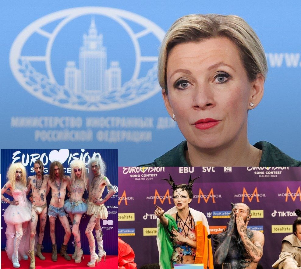 Zum #Eurovision2024 #ESC2024 : Kreml/ Putin Pressesprecherin Maria Zacharowa (Marija Wladimirowna Sacharowa) sagt auf ihrem Telegram-Kanal: 'Die Eurovision 2024 übertrifft jede Orgie, jeden Hexenzirkel und jedes rituelle Sakrileg. Die Beerdigung Westeuropas verläuft reibungslos.'…