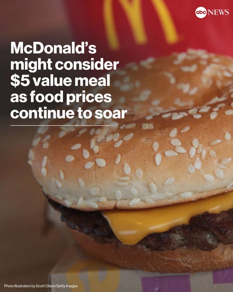 McDonald’s is reportedly looking at launching a $5 value meal in an effort to win customers back who’ve been considering other options because of inflation. trib.al/59qu0eV