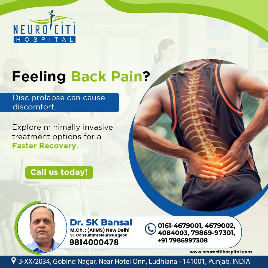 Struggling with Back Pain? 😩
Find relief from disc prolapse discomfort with modern solutions. 💡
Explore minimally invasive treatments for a Swift Recovery. 🚀

🌐maps.app.goo.gl/NoMiCruCsJ4h17…
☎️+91-7986997301

#discinjury #physiotherapy #backpain #chronicpain #pain #disc #lowbackpain