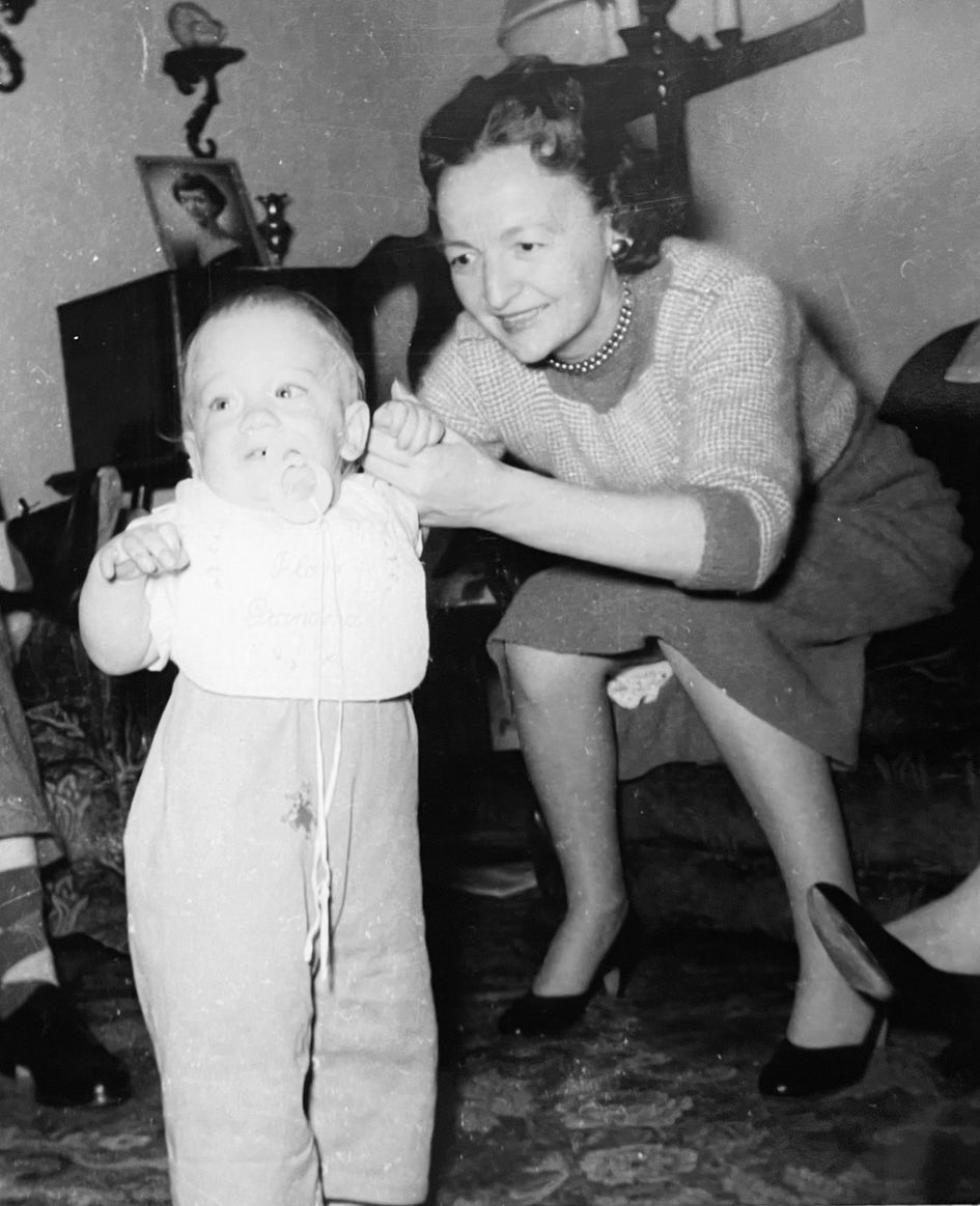 Remembering my fabulous aunt Dorothy “Dot” Boykin, seen here 65 years ago helping yours truly remain upright (come to think of it, I still need assistance is resisting gravity) on her Birthday.