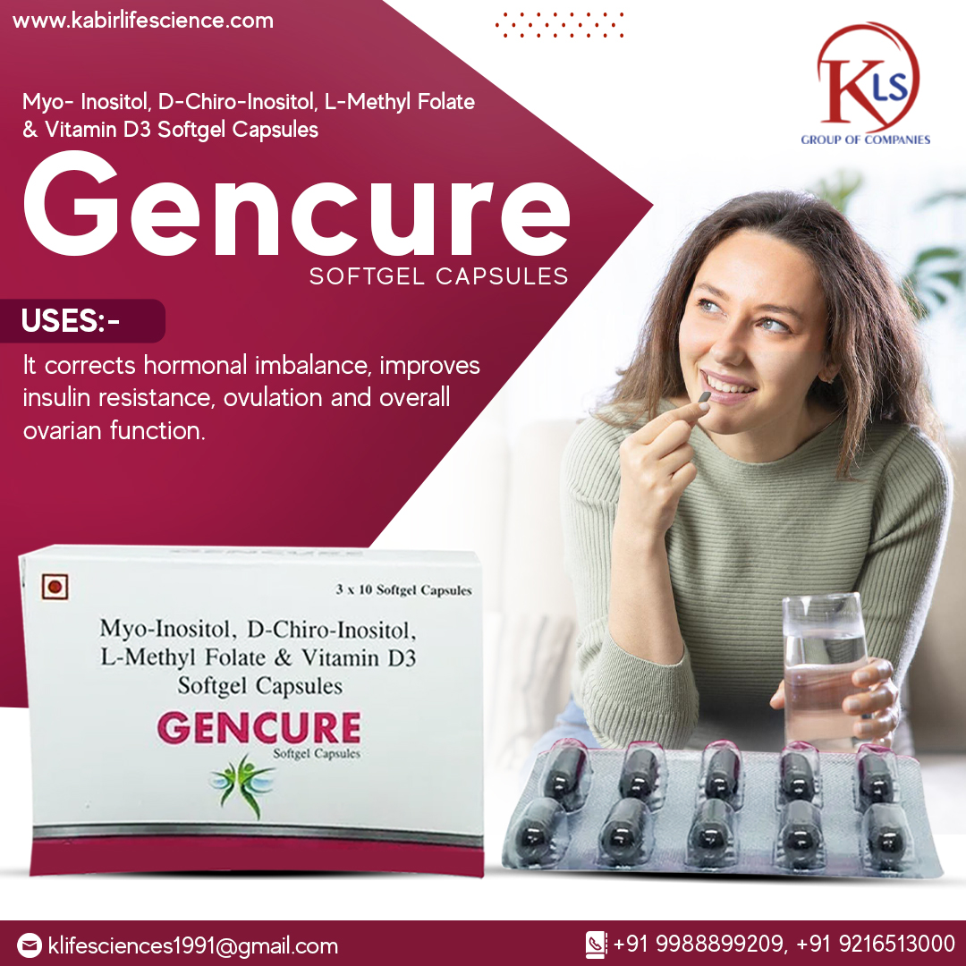 Kabir Lifesciences is a reputed Company in the pharmaceutical industry that brings highly effective 'Gencure' Softgel Capsules.

kabirlifescience.com
klifesciences1991@gmail.com
+91 9988899209 | +91 9216513000

#kabirlifesciences #capsules #PCD #pharma #franchise #pcdpharma