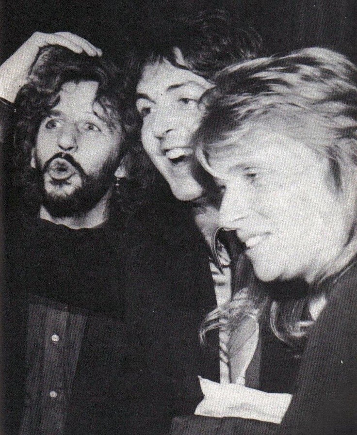 #RingoStarr, #PaulMcCartney and Linda McCartney in the 70s
