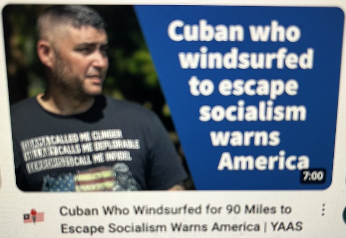 Translation: Cuban who obviously lies in the hopes of sounding heroic… lies some more to promote anti communism and try to be accepted in a new country.