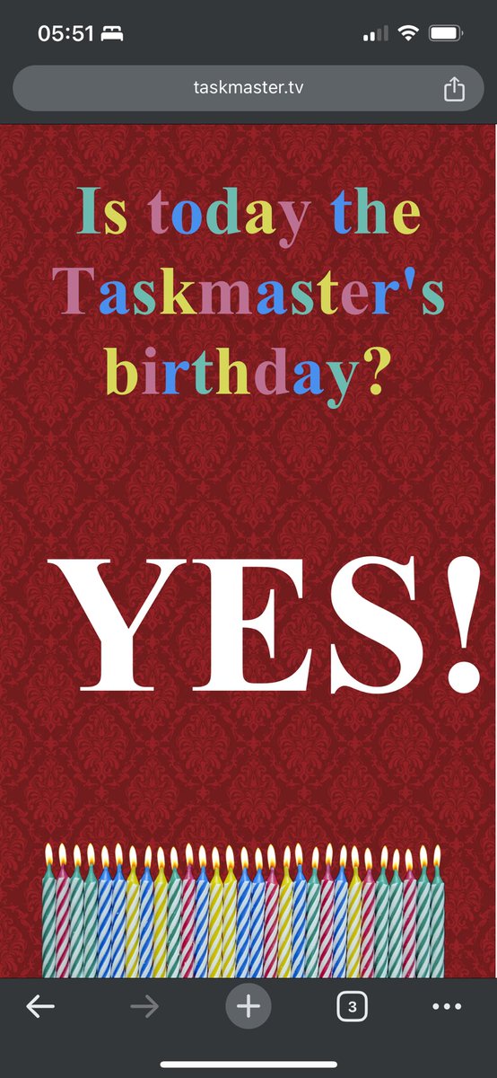 Have had this in the diary for ages! Happy birthday <a href="/gdavies/">Gyimah Davies</a>!! ( <a href="/taskmaster/">Taskmaster</a> <a href="/AlexHorne/">Alex Horne</a> )