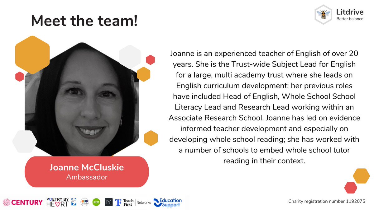 👋🏼 Meet the team 👋🏼

Say hello to another Litdrive Ambassador and 2023 Conference speaker, Joanne McCluskie @MissJoT

#LitdriveCPD #TeamEnglish @Team_English1