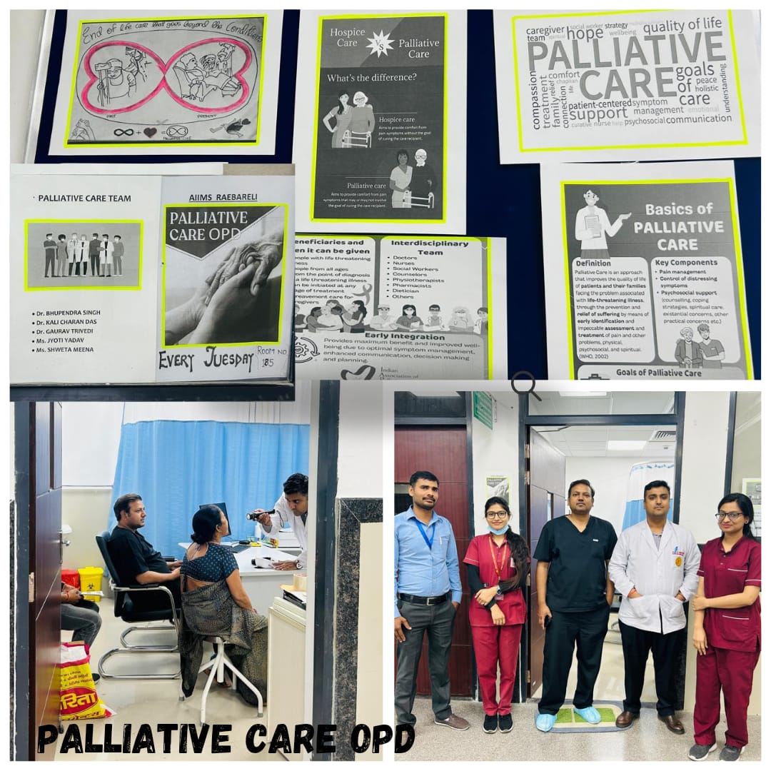 AIIMS #Raebareli, #UttarPradesh, has inaugurated their #PalliativeCare OPD from Tuesday, 23 April, 2024, to cater to the needs of oncology patients once a week, every Tuesday.

#palliativecare #palliativemedicine
