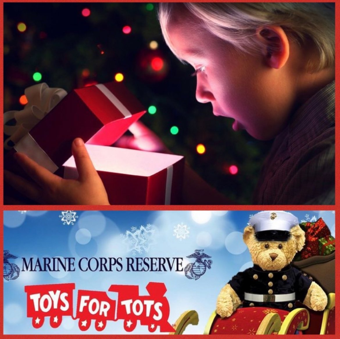 #TT Terrific Tuesday - Keep the spirit of giving going year-round, support, promote; and donate October through December: @ToysForTots_USA @USMC @MarForRes Logo design by @Disney #ToysForTots #Disney #Marines toysfortots.org