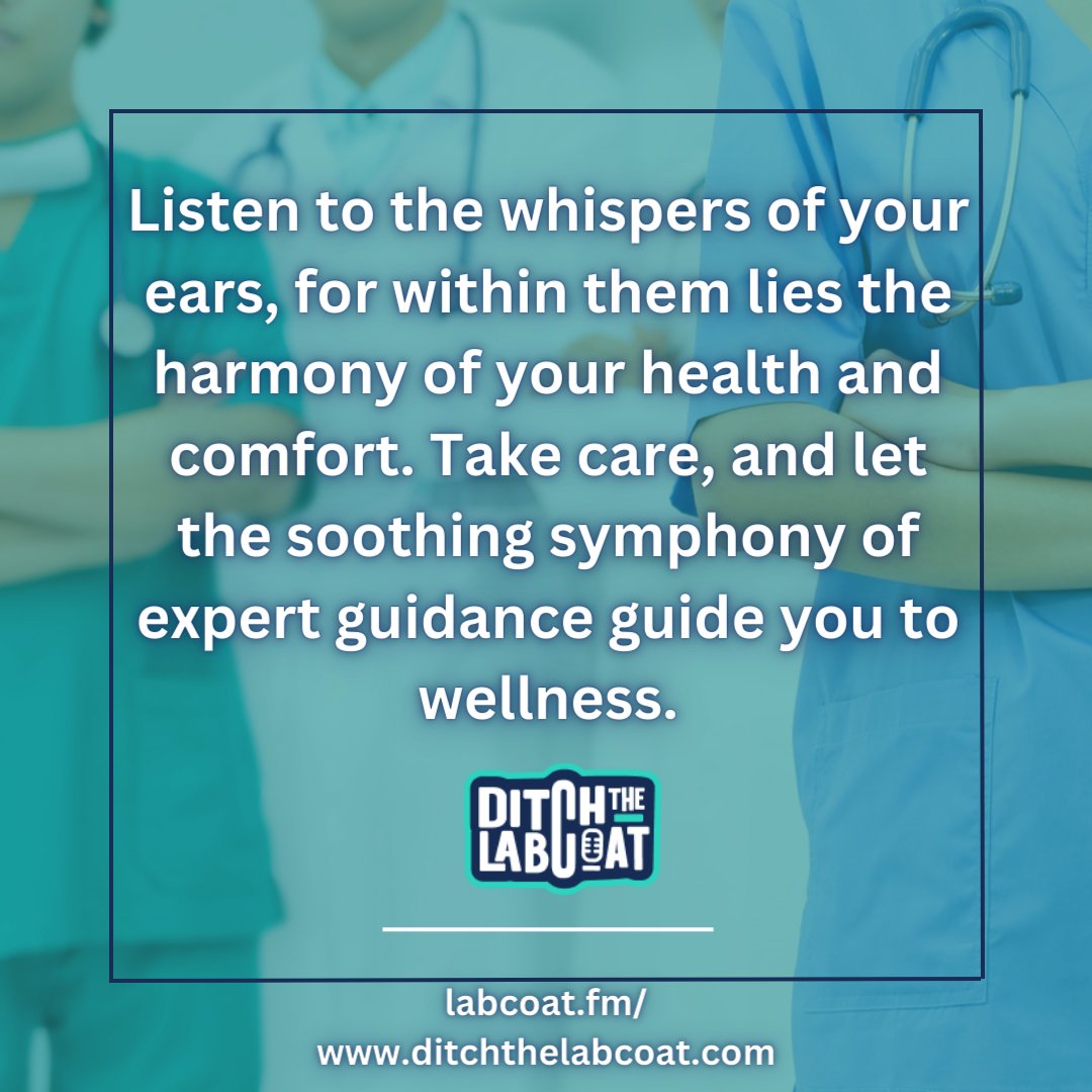 'Listen to the whispers of your ears, for within them lies the harmony of your health and comfort. Take care, and let the soothing symphony of expert guidance guide you to wellness.' #EarHealth #WellnessJourney 🎶👂