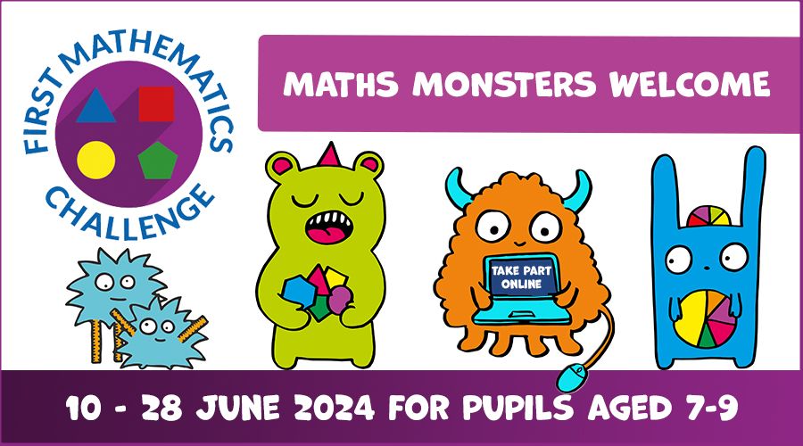 #PrimarySchool Teachers - challenge your little monsters to our First Maths Challenge this June with our fun filled problem solving paper. Aimed at children aged 7-9. Find out more and book: buff.ly/3QCSISQ #PrimaryMaths