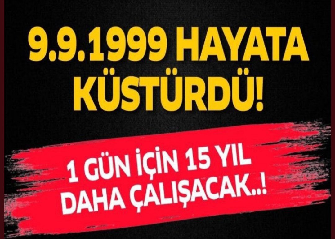 Saten 15 ile 17 yılımızı alarak hayata küstürdünüz birde bizden tasarruf mu bekliyorsunuz hadi oradan başka kapıya bizler bizim olan hakkı alacağız emin olun 
#KademedenTasarrufOlmaz