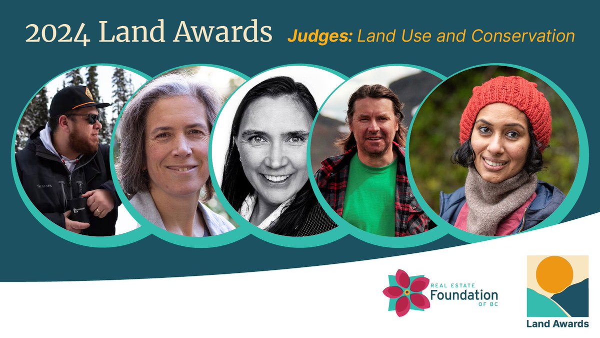 A big thank-you to our 2024 #LandAwards judges for the Land Use and Conservation category:

Lina Azeez <a href="/WatershedWatch_/">Watershed Watch Salmon Society</a> 
Gwen Bridge <a href="/Y2Y_Initiative/">Yellowstone to Yukon Conservation Initiative</a> 
Deborah Curran <a href="/ELCuvic/">ELC@uvic.ca</a> 
Curtis Rattray #TWILD
Jesse Stoeppler <a href="/SkeenaWatershed/">SWCC</a> 

landawards.com