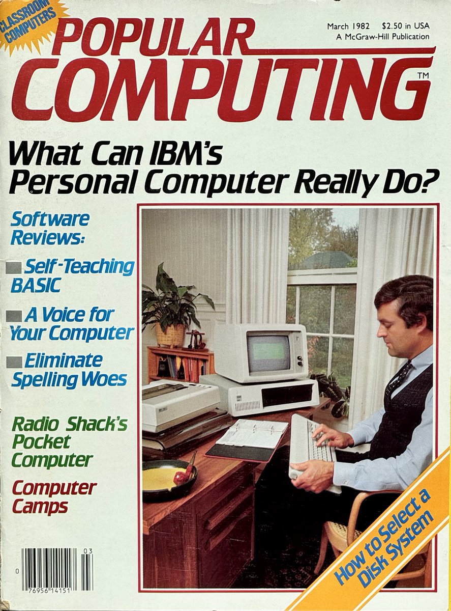 Six months after the debut of the IBM PC and 5 years after the Apple ][, magazines dedicated to computing were still trying to explain to people what computers could be used for.