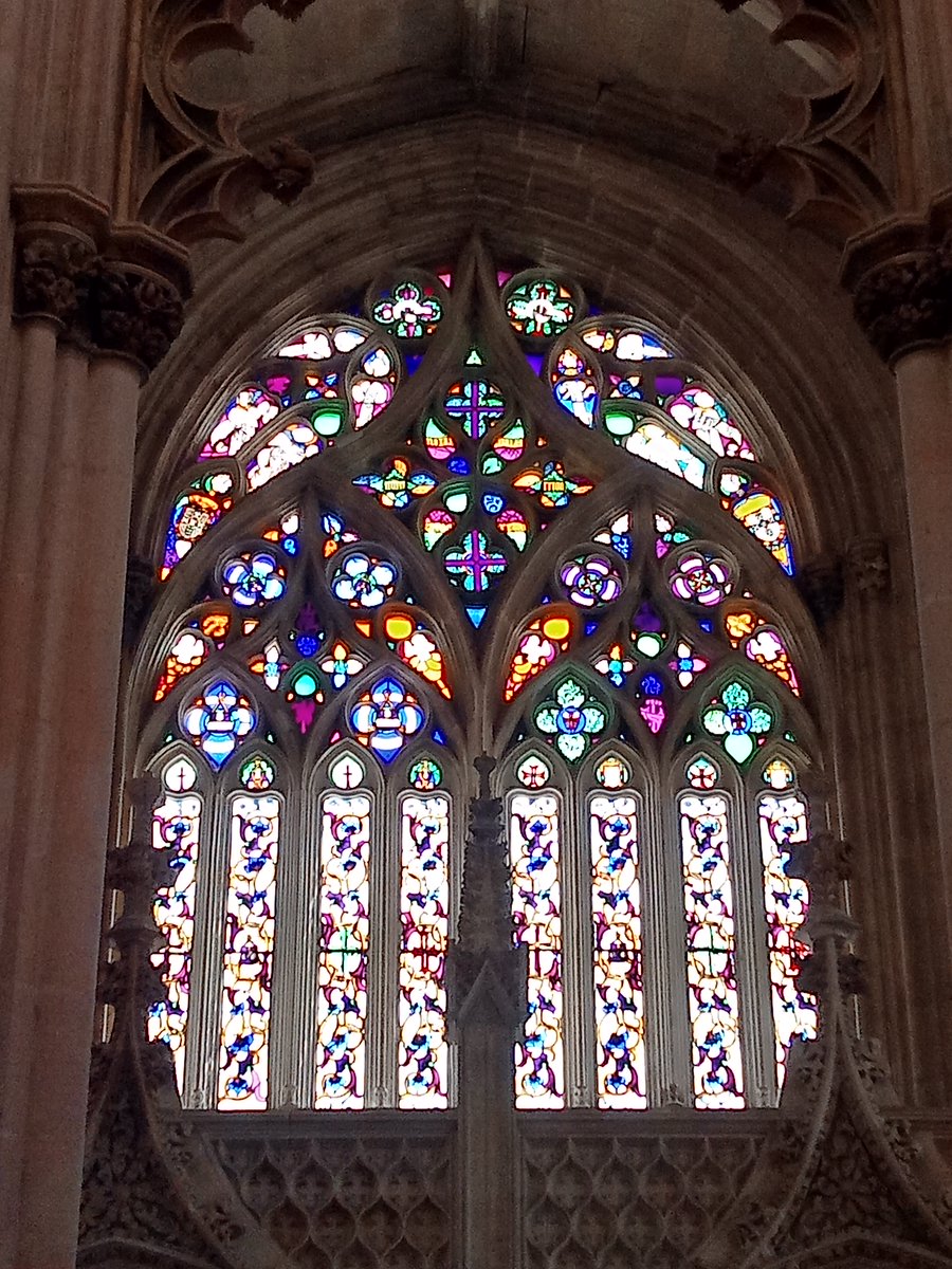 Beautiful stained glass windows at Batalha Monastery. #myphotos 📸