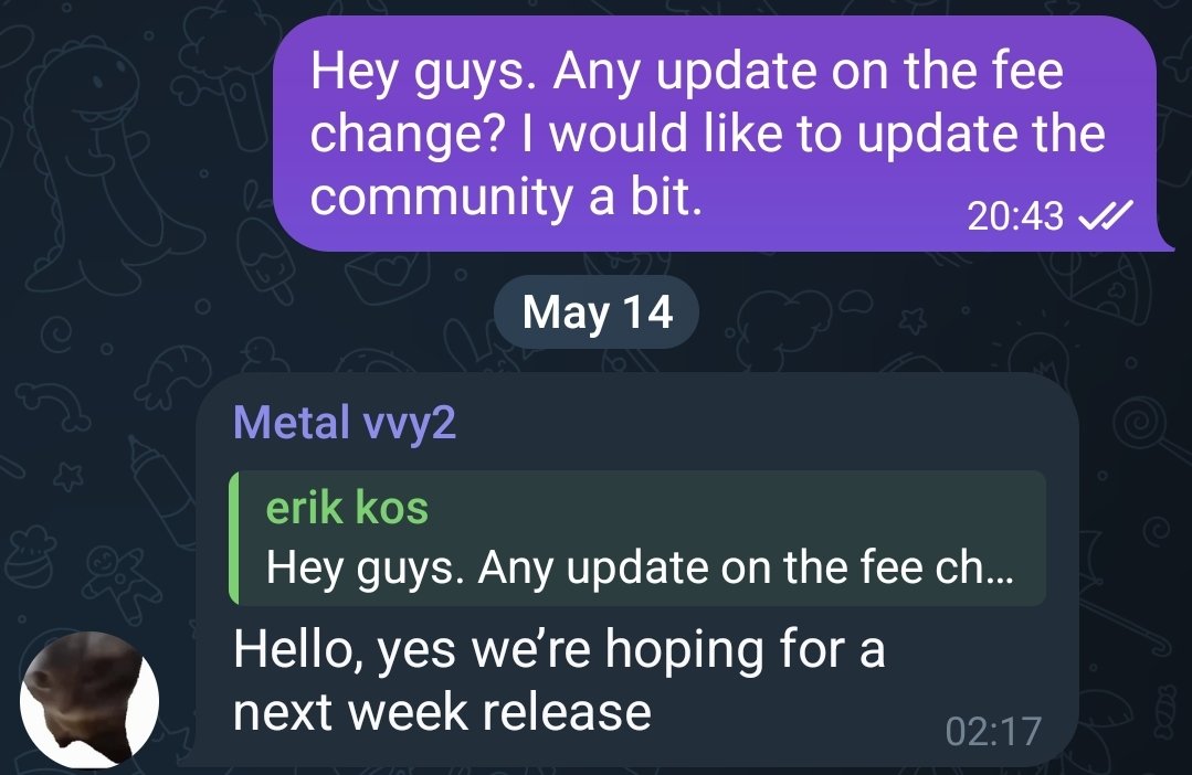 Hopefully we see the fee update for WIB soon🤞. Thanks to the help of @ICPe