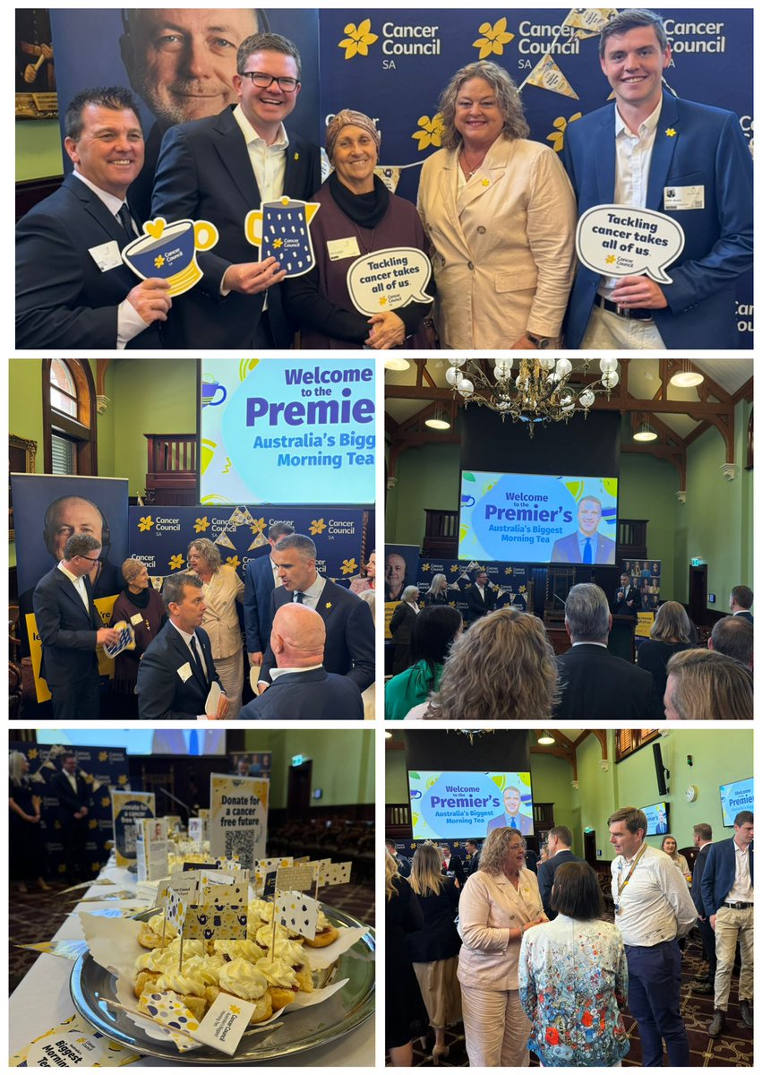 Wonderful opportunity to support Cancer Council SA and hear from volunteers and ambassadors at the Premier’s Biggest Morning Tea today. #BiggestMorningTea