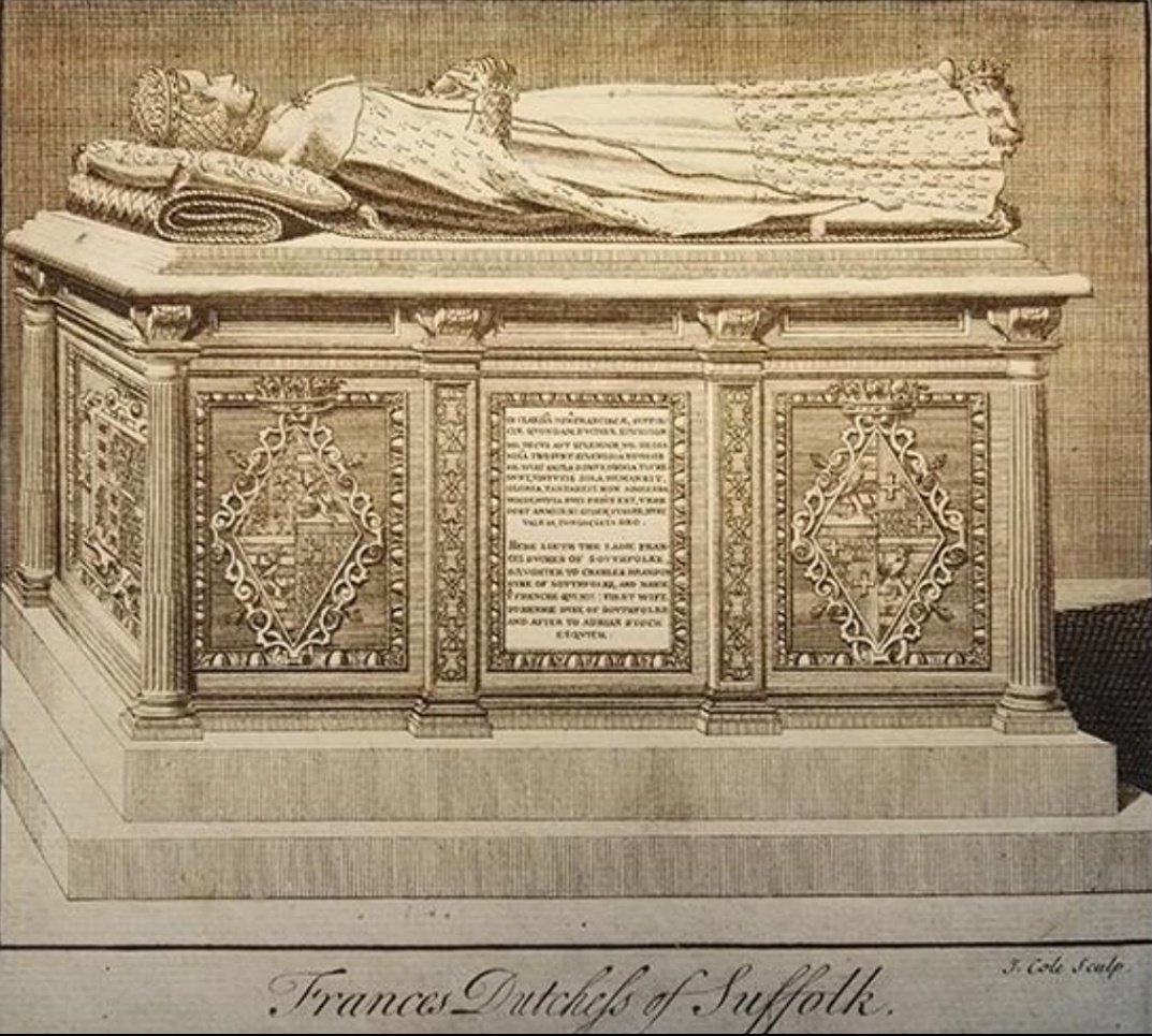 #OTD in 1578. The small body of the last surviving Grey sister, Mary Grey was buried alongside her mother Frances Grey at #WestminsterAbbey. Until recently, we had no idea where Mary was buried, thanks to the discoveries by @LeandadeLisle we now do. #OnThisDay #History #Tudors