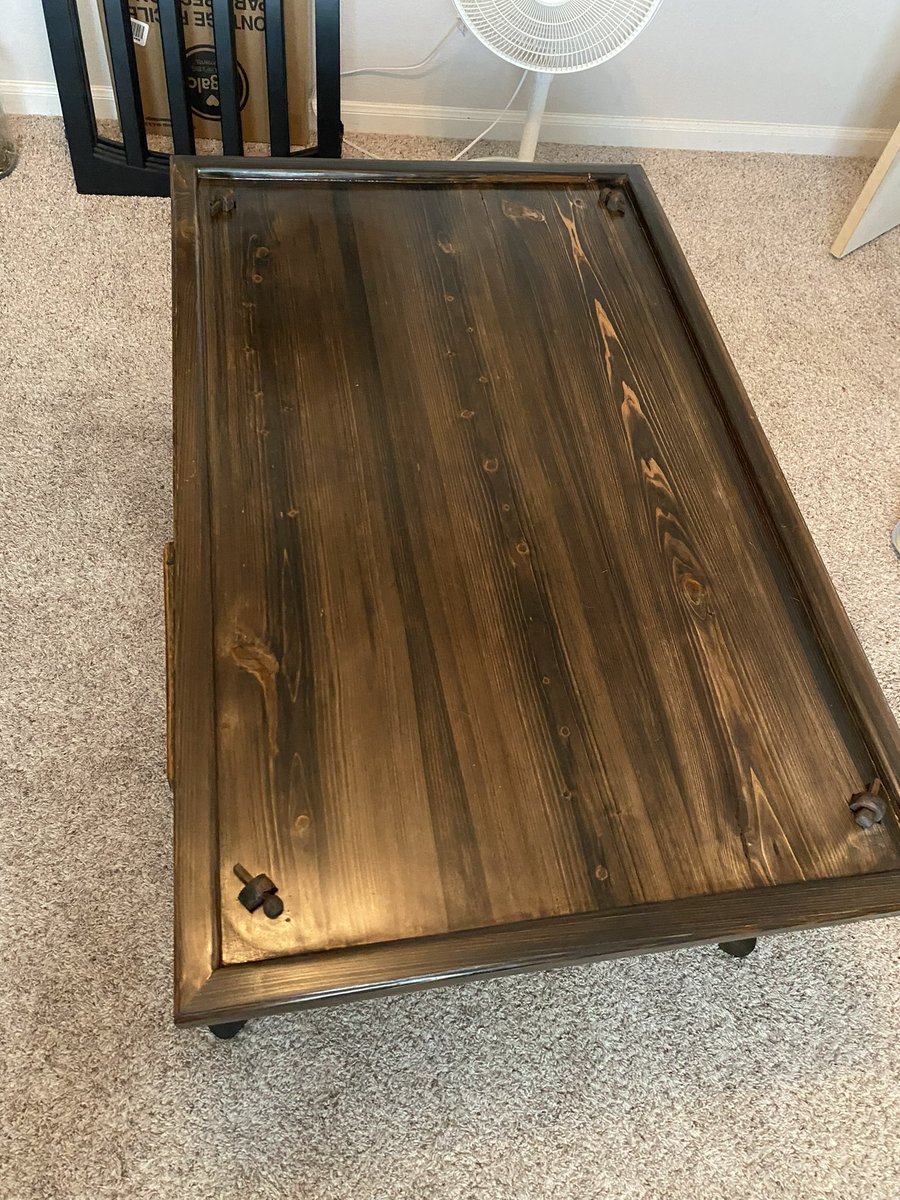 Refinished this #coffeetable for a lovely woman.  Her grandfather built it in 1999. I was trusted to refinish it and bring it back to life.

#woodworking #furnituredesign #furniture #refinish #pine #handmade #lovewhatyoudo
