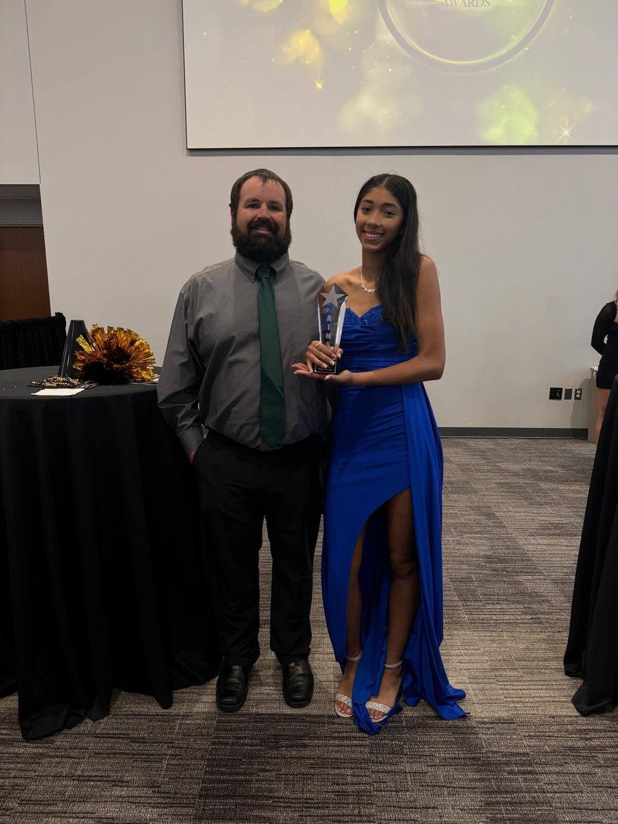 Not that we didn’t know how great she is, but recognized as the best female soccer player in Alvin ISD at the first annual AIMS awards, our very own Valeria Sanchez!!! Lucky to get to coach you!