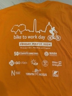 The official @BiketoWorkDay 2024 t-shirt is, in fact, cotton - 100%!  And this high-quality t comes in high-visibility orange. Get your free shirt by registering today - also free! 
bikearlington.com/biketoworkday/
#BTWD2024 @ArlingtonVA @ArlingtonDES