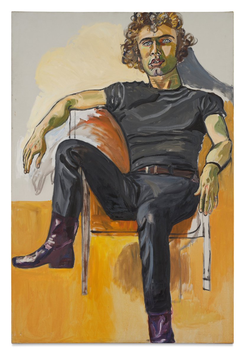 #AuctionUpdate: Alice Neel’s portrait of ‘Gerard Malanga’ goes for $2.2M. #SothebysContemporary