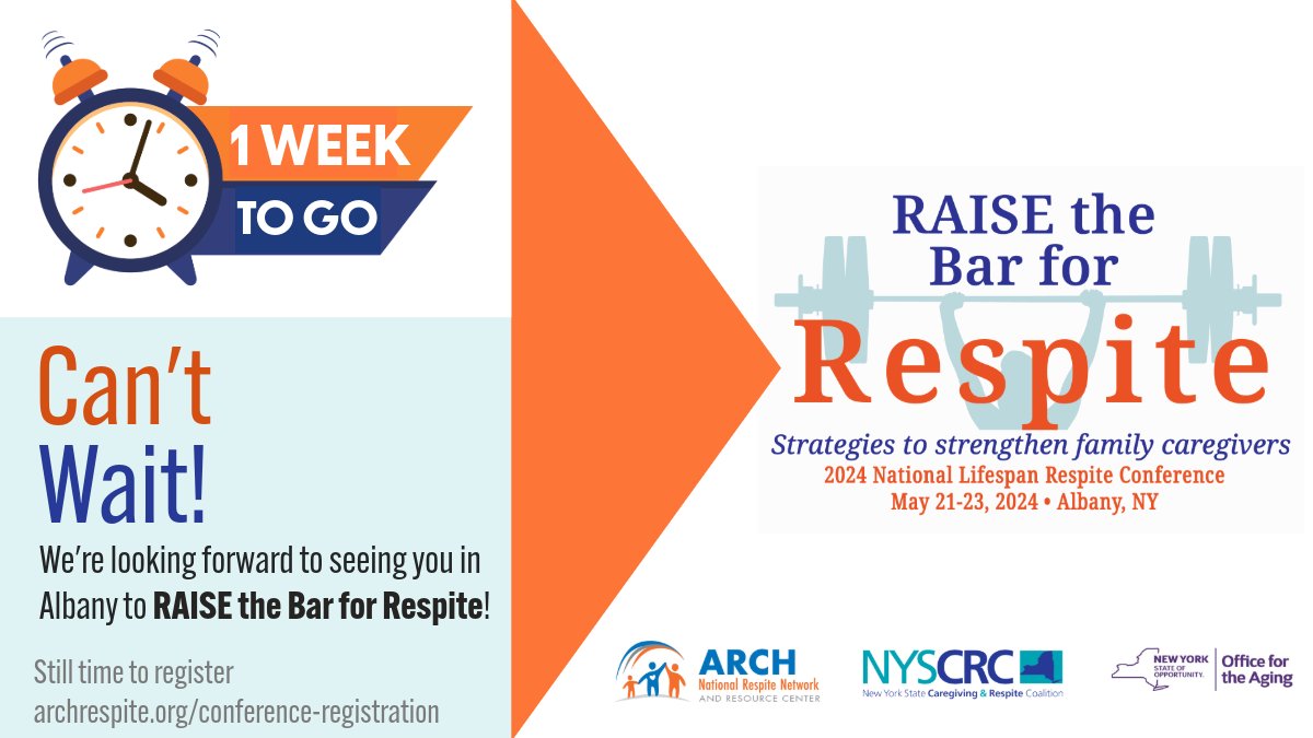 #RAISErespite. Looking forward to seeing you in Albany next week. It's not too late to register! archrespite.org/conference-reg…