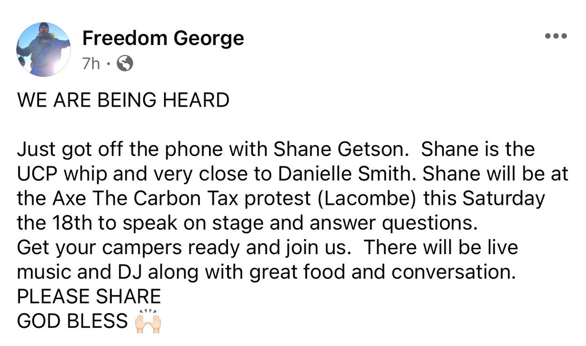 Ohhh… That’s the secret to making sure your protest with structures gets to stay. You get the UCP house whip to come speak at your event. Then you can stay indefinitely with no drama! #abpoli #ableg #cdnpoli