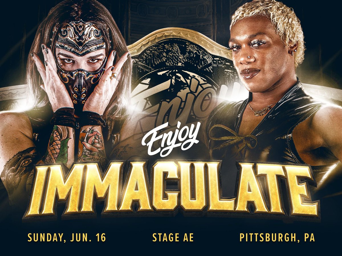 ICYMI: Sonny Kiss conspired with Billy Dixon to win the #EnjoyOdyssey and earn herself a title shot at #EnjoyImmaculate. Will Edith be able to once again overcome the odds and retain the Enjoy Championship? ENJOY IMMACULATE Sat. 6/16. LIVE @ STAGE AE Get your 🎟️ @
