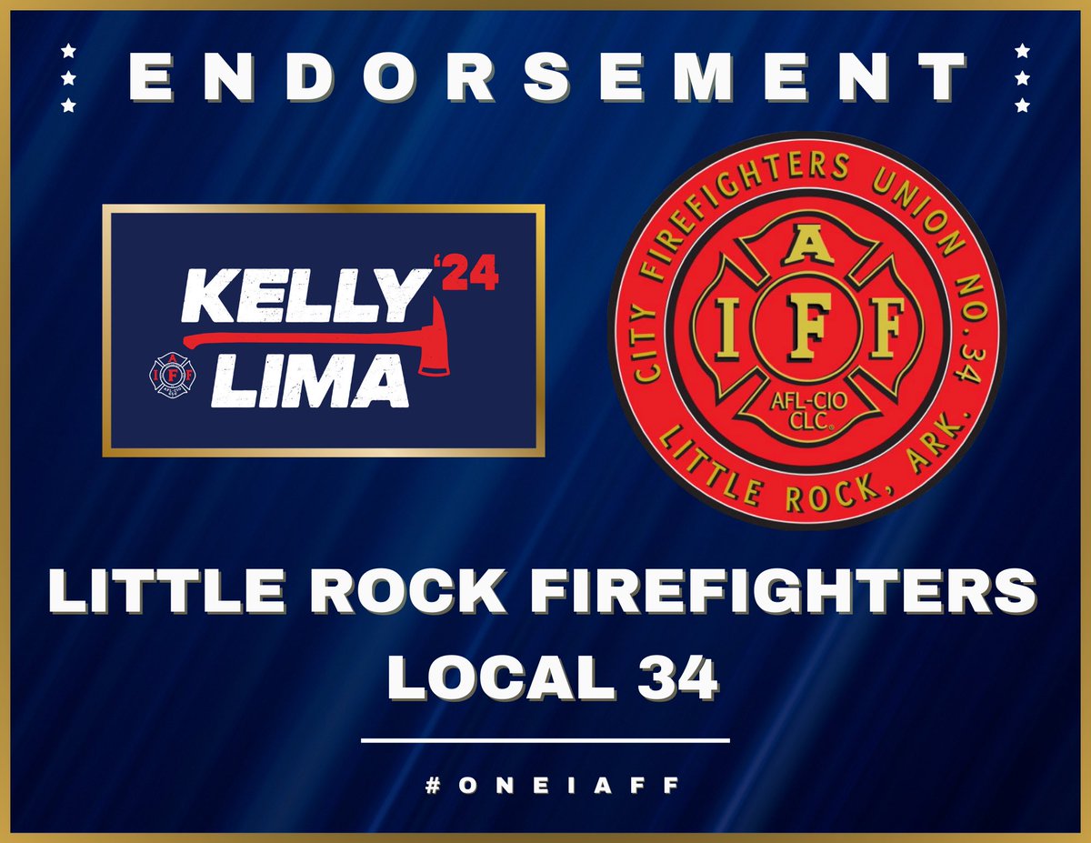 Thank you Little Rock Firefighters IAFF Local #34! We are honored to have you in our corner. #OneIAFF