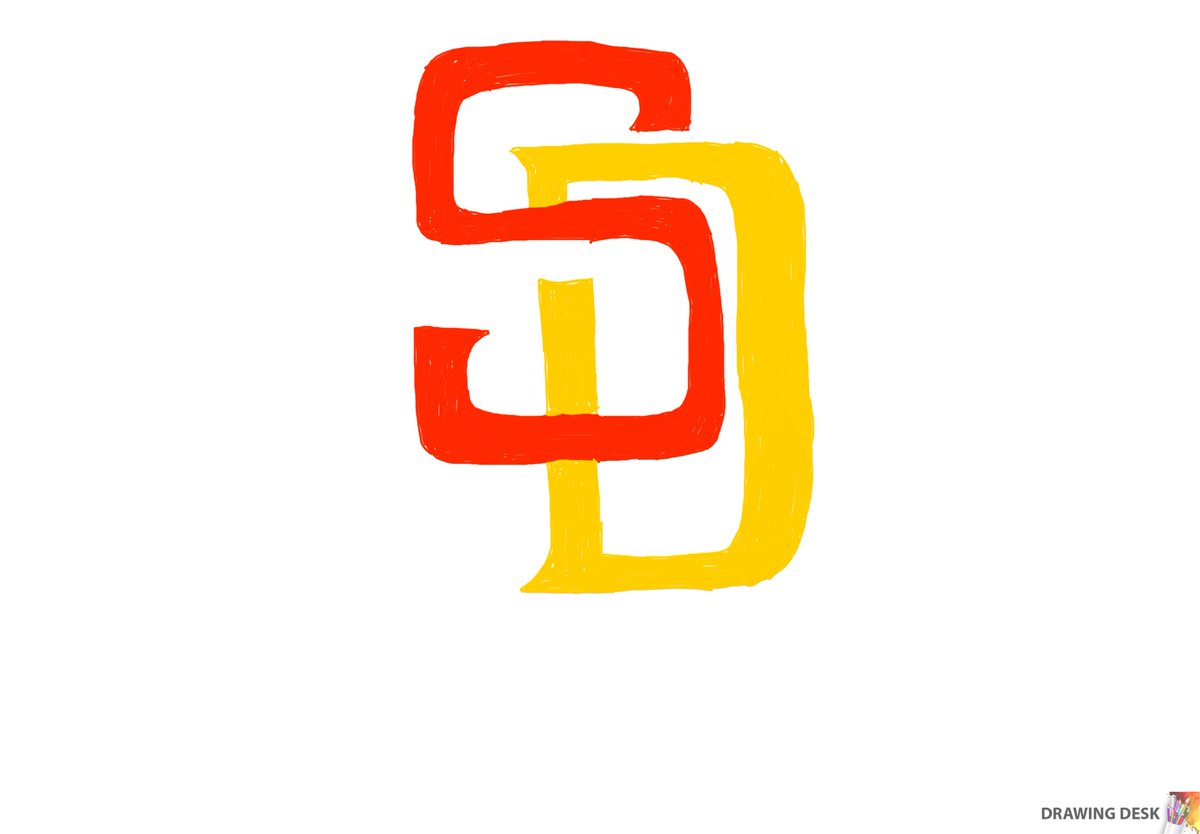 I drew the @Mariners logo in the colors of the Seattle Flag and the @Padres logo in the colors of the San Diego Flag.