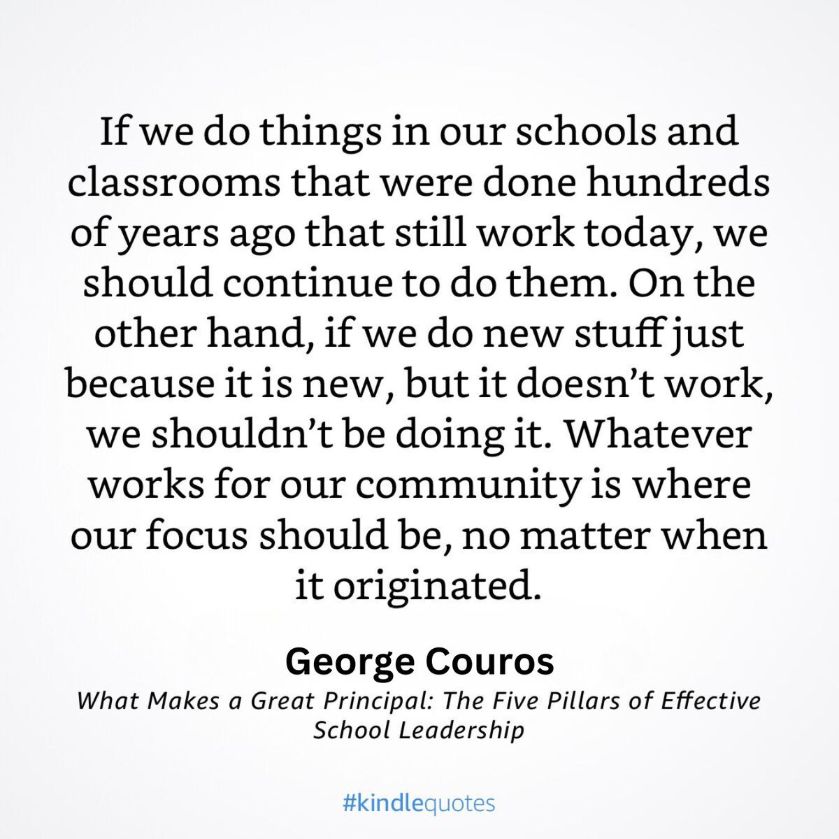 Doing "new" stuff just because it is "new" is never a good strategy.

Discounting ideas and methods from the past just because they are deemed to be "traditional" can also hurt schools in the future. 

Focusing on what is best for learners is always the way forward.

From