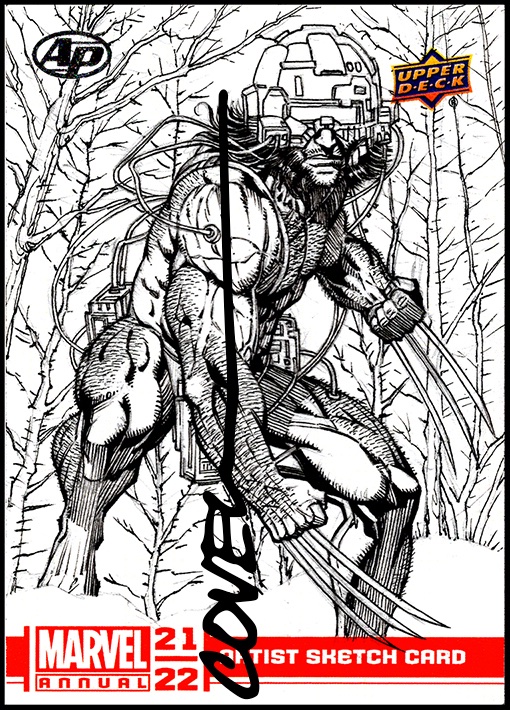 Wolverine Weapon X Marvel Upperdeck Artist Proof Sketch Card. Inks @ 2.5'x3.5'.