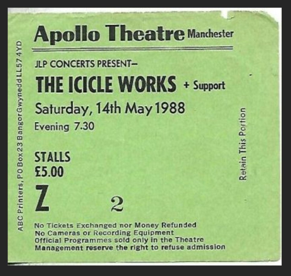 36 YEARS AGO TODAY. I was there.... #theicicleworks #gig #Manchester
