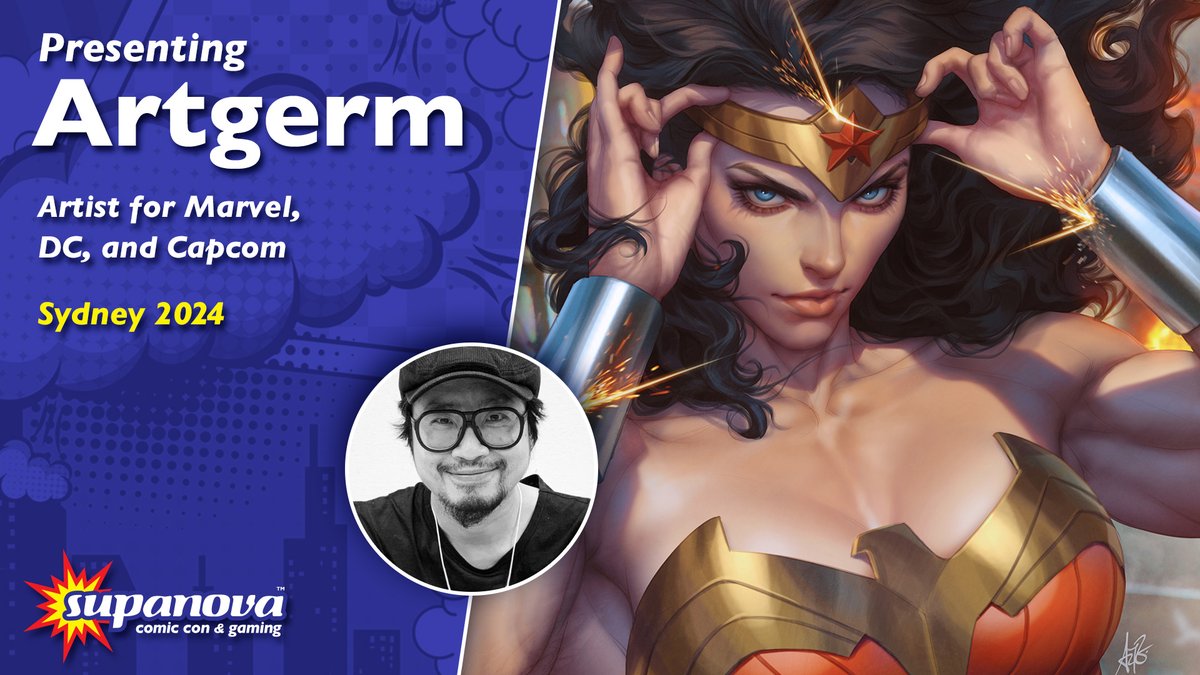 Bringing his illustrative insights to #Sydnova, please welcome Supa-Star artist, @Artgerm! Creating artwork for Marvel, DC, Capcom and more keeps Artgerm busy, as well as performing Creative Director and Co-Founder duties for Imaginary Friends Studios! supa.fans/Artgerm
