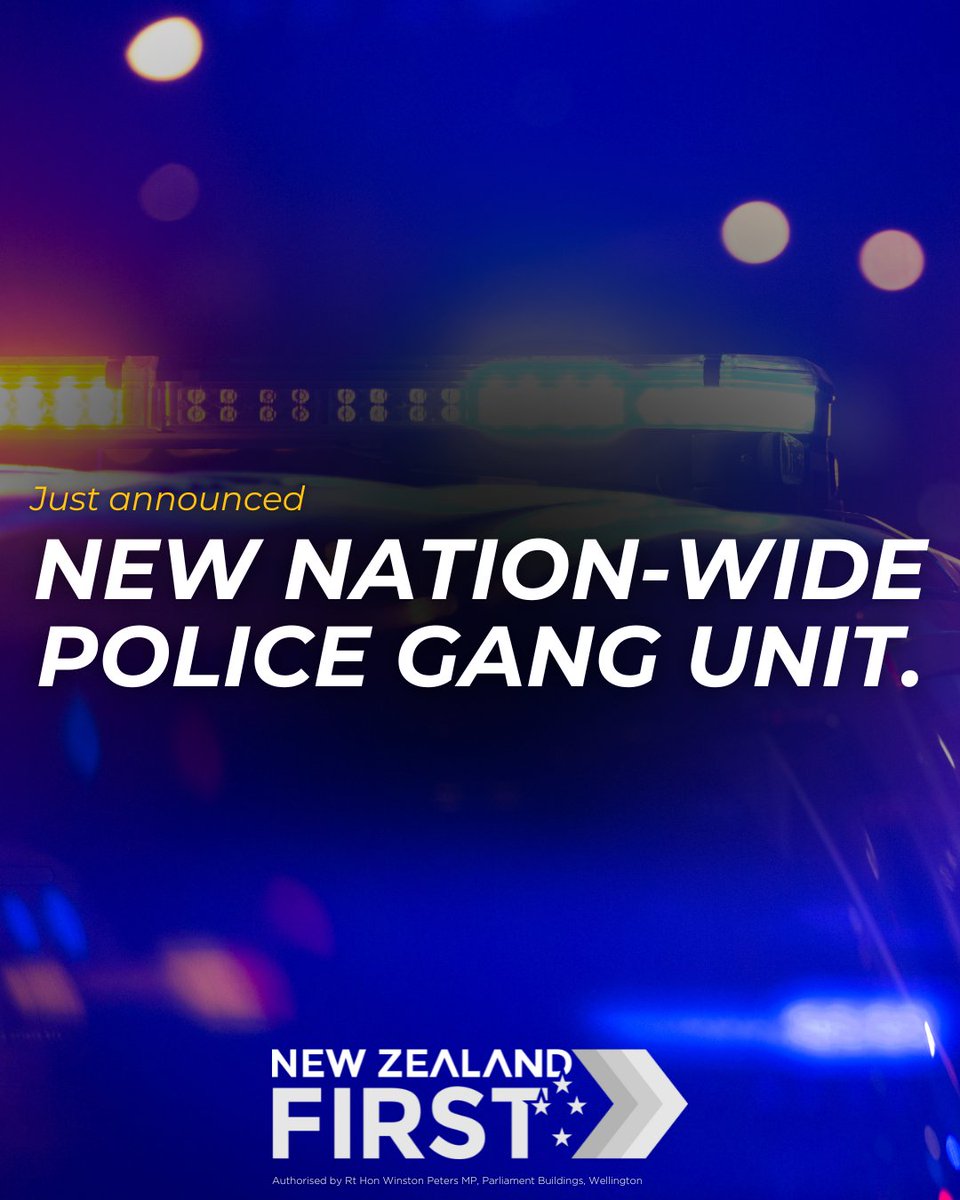 Today, Police Commissioner Andrew Coster announced the establishment of a Nation-wide Gang Unit and district Gang Disruption Units, helping to deliver this Government's plan to tackle rising crime. We promised to restore law and order, this is one of many steps being taken to do…