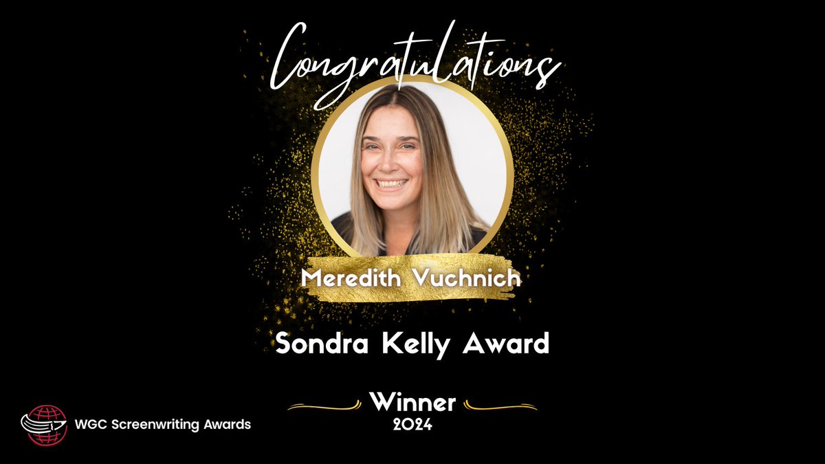 The winner of the Sondra Kelly Award is Meredith Vuchnich (@merevuch)! #WGCAward