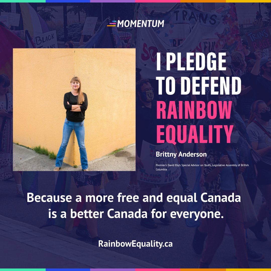 Today and every day, I pledge to defend rainbow equality. rainbowequality.ca