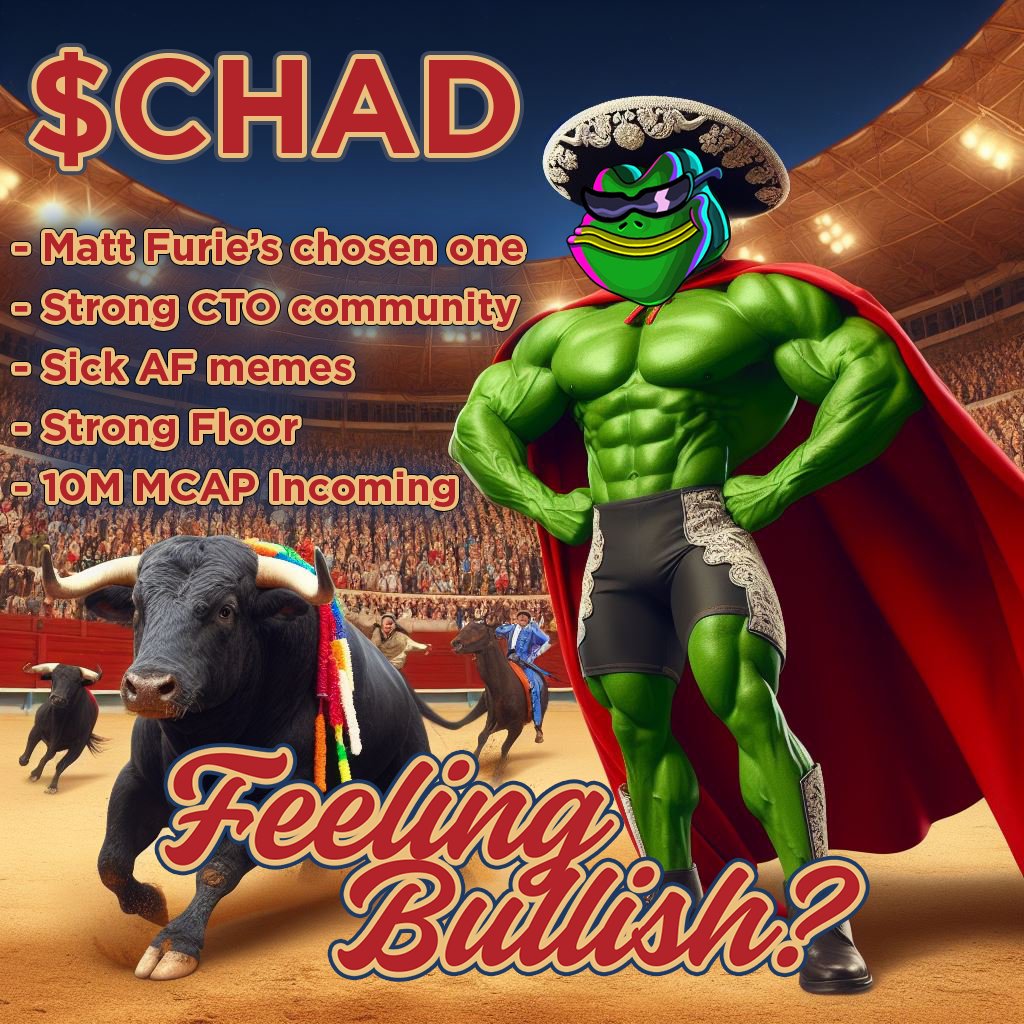 robthecunning's tweet photo. @itsFoxCrypto $CHAD is going to easily be the next #1000x. DON'T FADE! Strong CTO!

CA: 0x9e22B4f836a461ddC7765E5fAd693688e76E6069

Ticker: $CHAD

Twitter: https://t.co/LLllH62trf

TG: https://t.co/A1ZmNlGEfy https://t.co/8naXzaq3z3