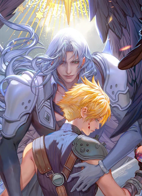 #sefikura #FF7Rebirth #FinalFantasyVII Master and Puppet. I will be at Fanime con dealer's room booth#904 next to GP at 5/24-27, soon this print will be my online store as well!