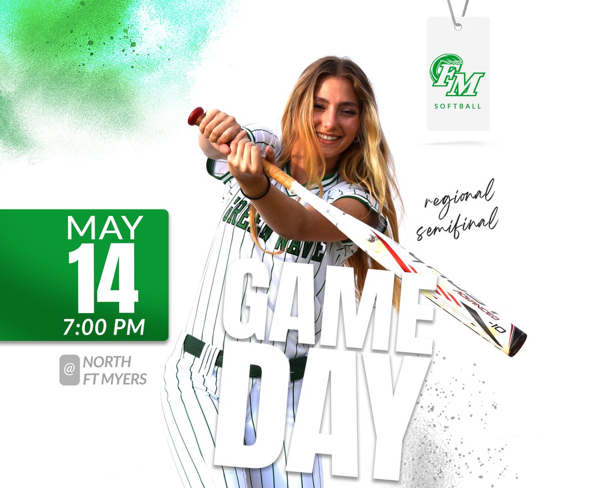 💚 GAME DAY-- Regional Semifinal 👉 7 PM, Tuesday, May 14 @ North #letsdothis #greenies #greenwave #letsgo !!!!!!!!!!!!!! @FMHSAthletics @FMHS_Boosters #fmhs #FHSAA 🥎 maxpreps.com//tournament/XU…
